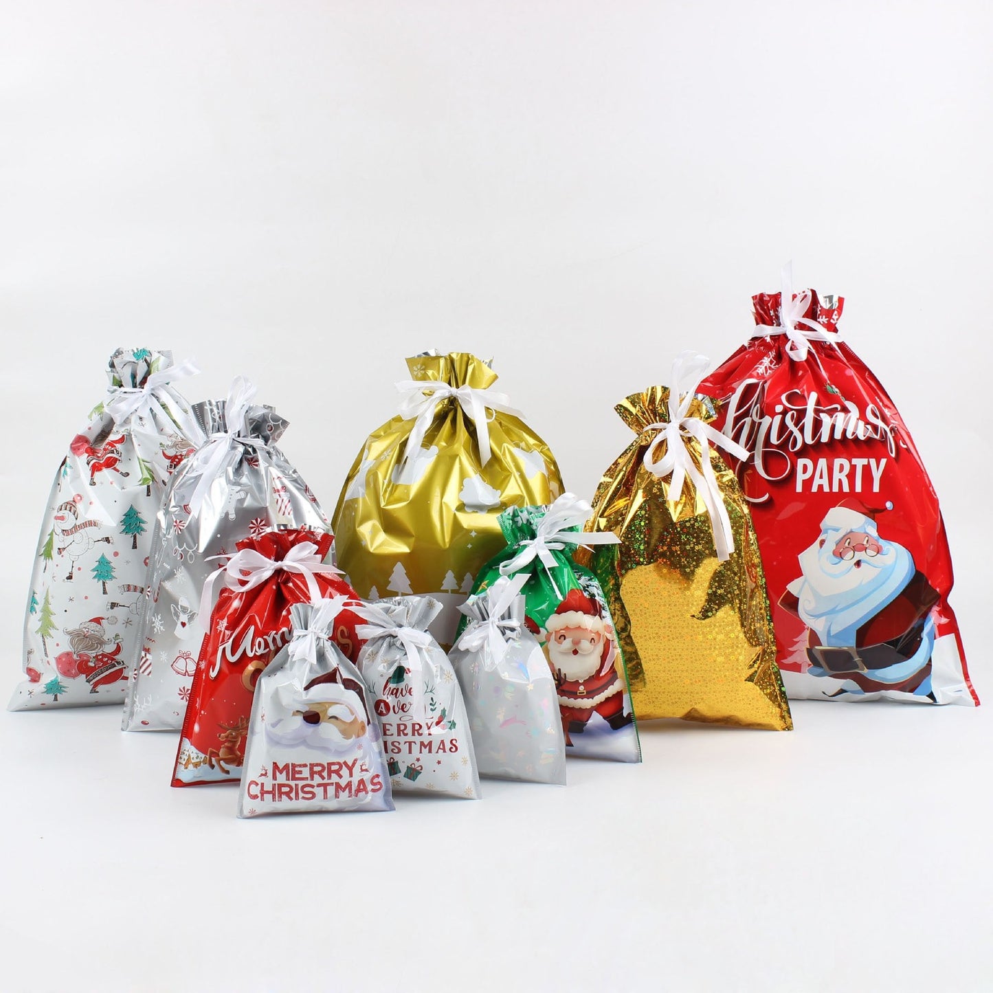 🎄Drawstring Christmas Gift Bags (Biodegradable)