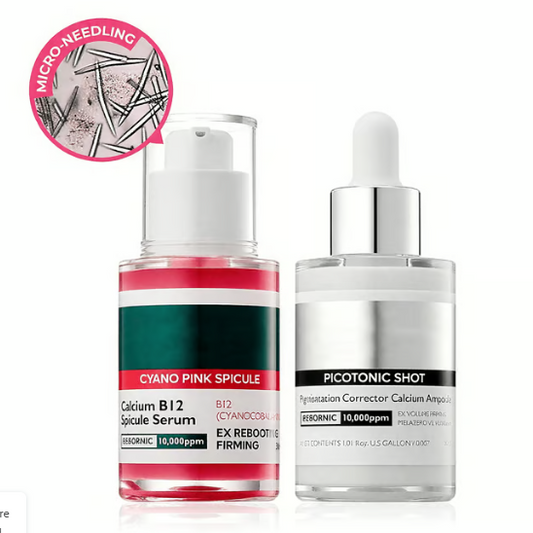 🔥This week special sales 🔥 Pore & Spot Care Duo | Shrinks Pores & Fades Blemish Marks | Cyano Pink Spicule Serum + Picotonic Shot Ampoule