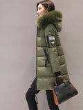 She Shimmer - Women’s Hooded Fur Parka Coat