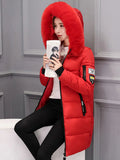 She Shimmer - Women’s Hooded Fur Parka Coat