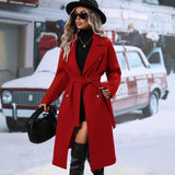 She Shimmer - Women’s Double-Breasted Lace Coat