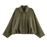She Shimmer - Women’s Suede Bomber Jacket