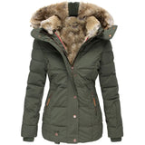 She Shimmer - Women’s Hooded Quilted Parka Jacket