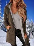 She Shimmer - Women’s Hooded Quilted Mid-Length Jacket
