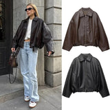 She Shimmer - Women’s Vintage Leather Bomber Jacket