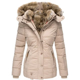 She Shimmer - Women’s Hooded Quilted Parka Jacket