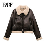 She Shimmer - Women’s Faux Shearling Belted Coat
