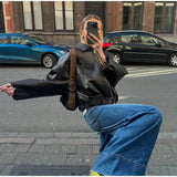 She Shimmer - Women’s Vintage Leather Bomber Jacket