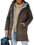 She Shimmer - Women’s Hooded Quilted Mid-Length Jacket