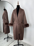 She Shimmer - Women’s Fox Fur Wool Coat
