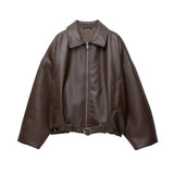 She Shimmer - Women’s Vintage Leather Bomber Jacket