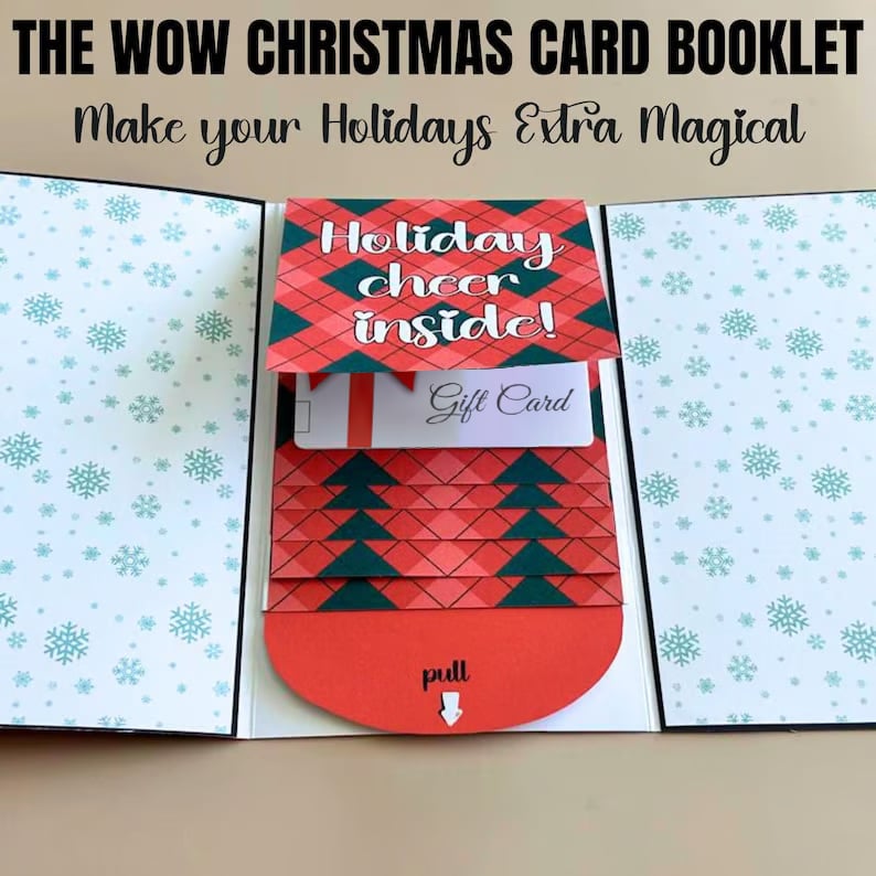 🎄 BUY 1 GET 1 FREE 🎁✨ Christmas Gift Card Holder Book – Handmade Holiday Surprise, Festive Design & Heartfelt Gifting Magic 🎅